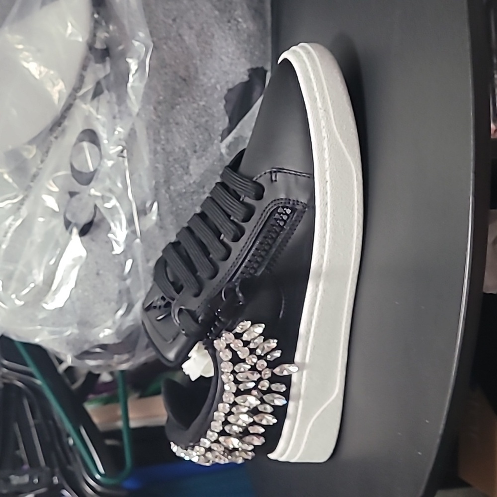 Giuseppe Zanotti Black Embellished Women's Sneakers Size 9